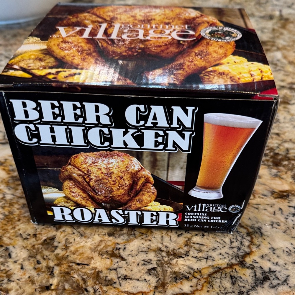 Beer Can Chicken Roaster - Black